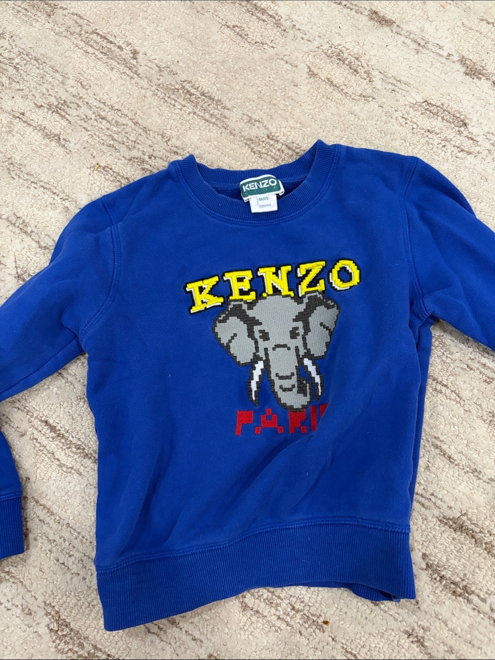 Kenzo Kids Royal Blue Elephant Logo Sweatshirt